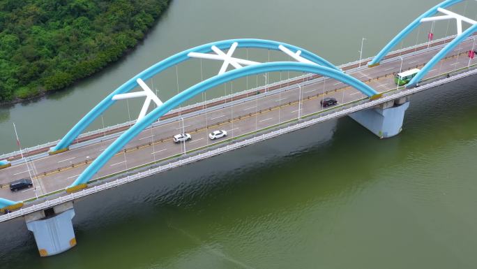 海南海口琼州大桥航拍