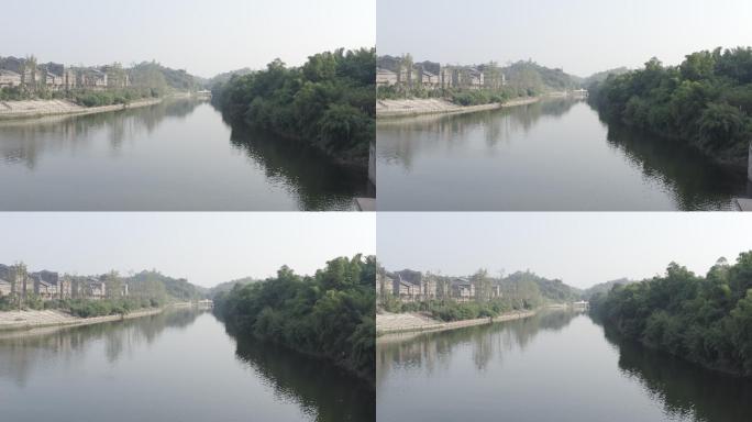 古镇 河流 空境 航拍 荣昌 人文风景