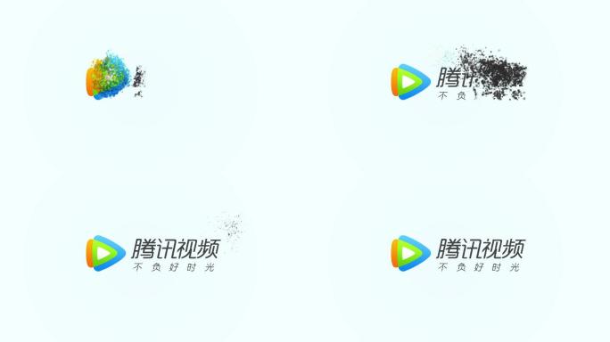 简洁粒子LOGO出现