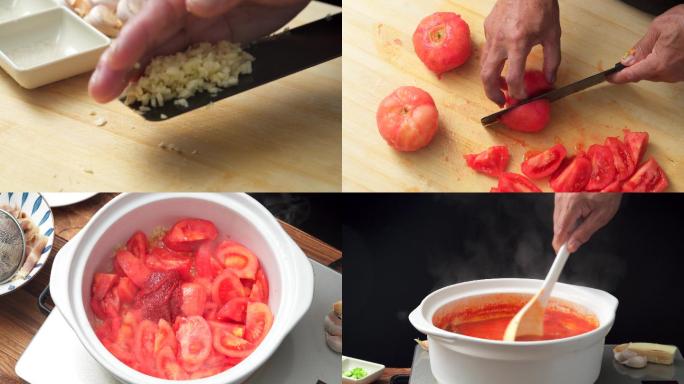 中国地方特色菜品番茄肥牛汤烹饪全程