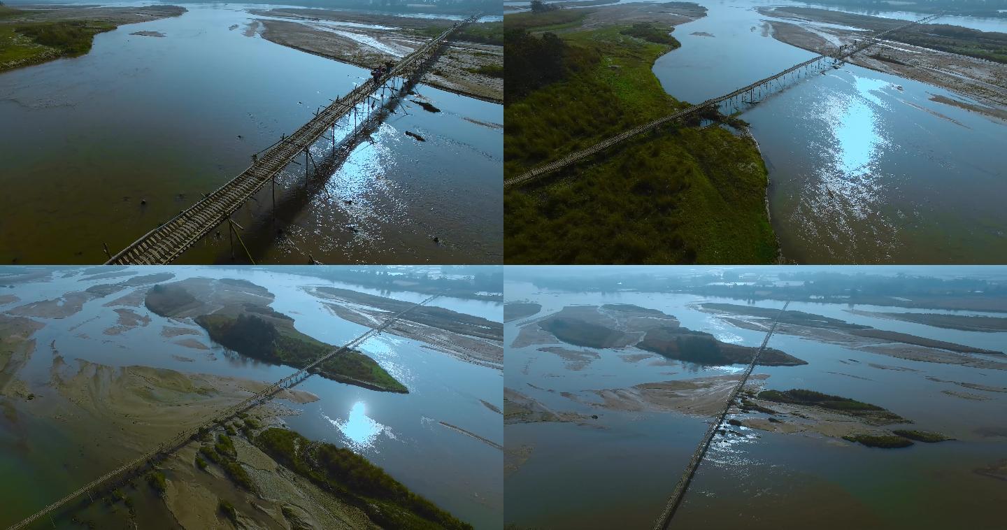 傣家竹桥视频云南德宏陇川世界第一竹桥