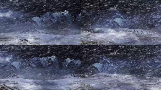 8K超清长条屏视频 雪景 祁连山