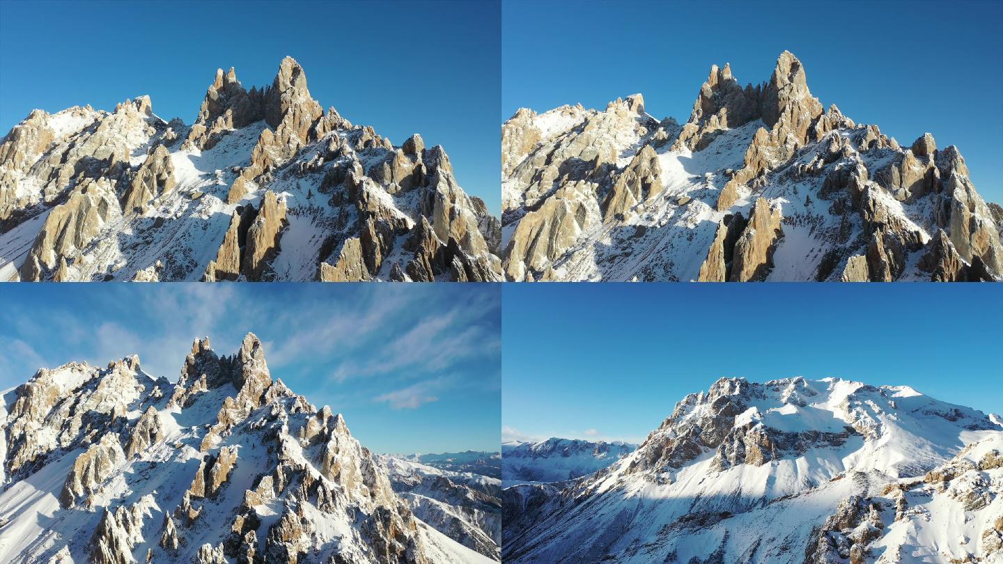 雪山山峰  日照雪山