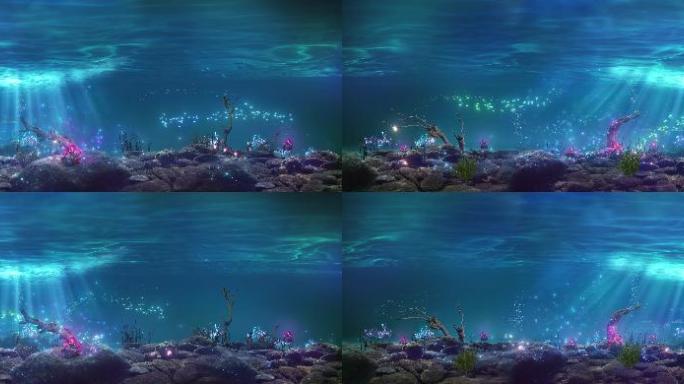 8K超清长条屏视频 月牙湖  梦幻