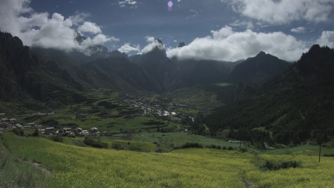 扎尕那地拍 村庄 灰片4k