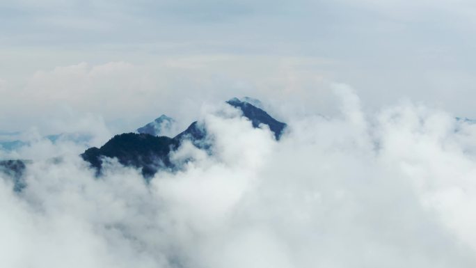 4K 航拍大气磅礴的山川云海大山风光