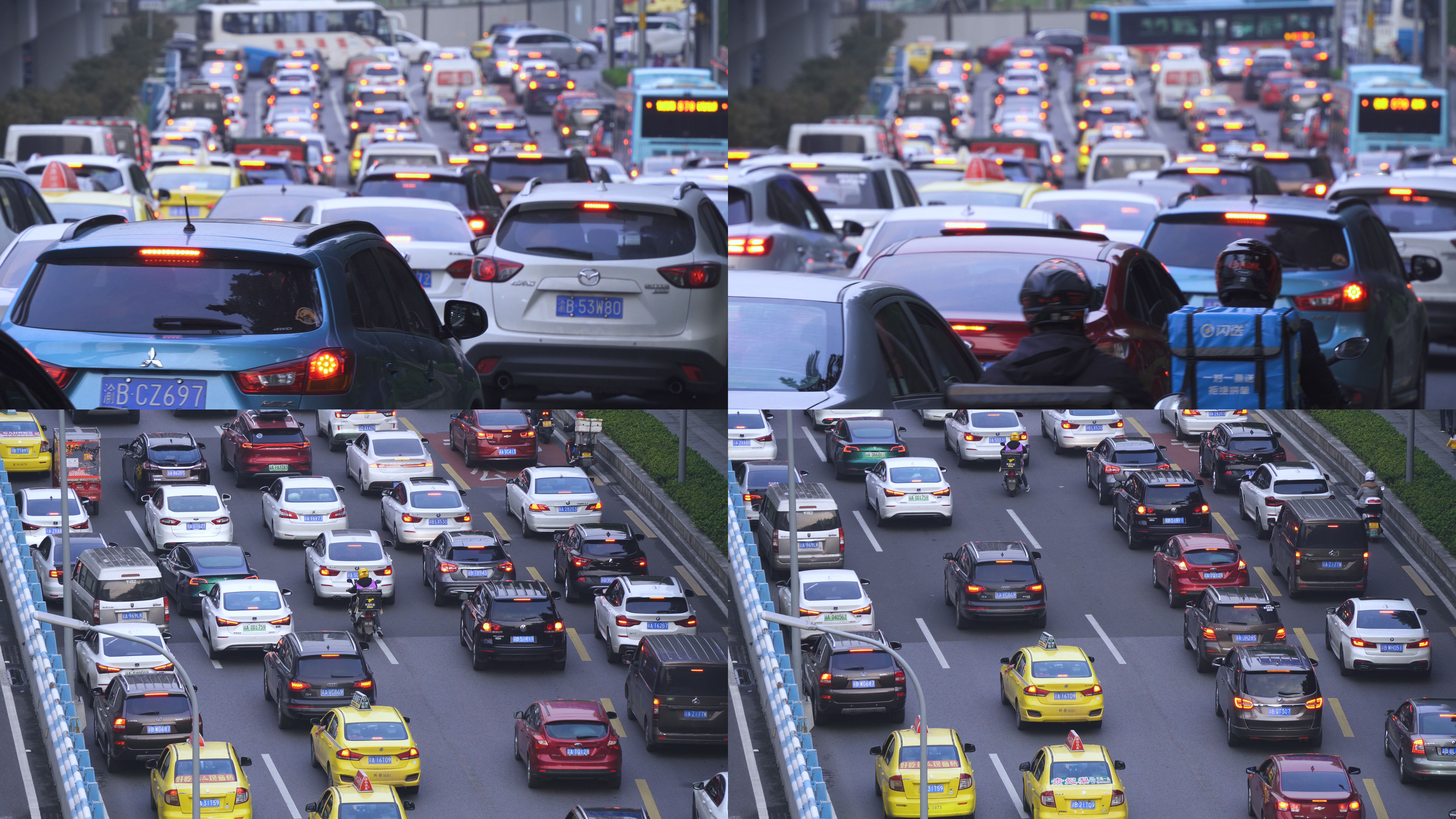 4k堵车拥堵街道_3840x2160_高清视频素材下载(编号:6664256)_实拍视频