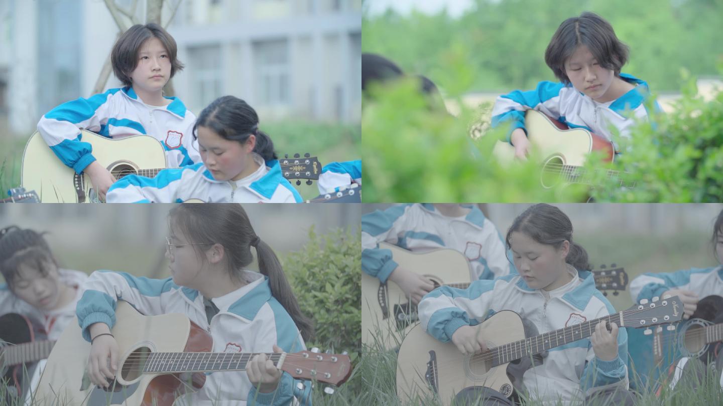 【4K视频】中学生弹吉他