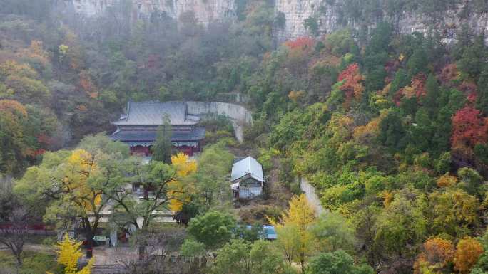 山东青州市仰天山文殊寺秋季风光