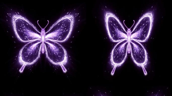 紫色粒子抽象蝴蝶