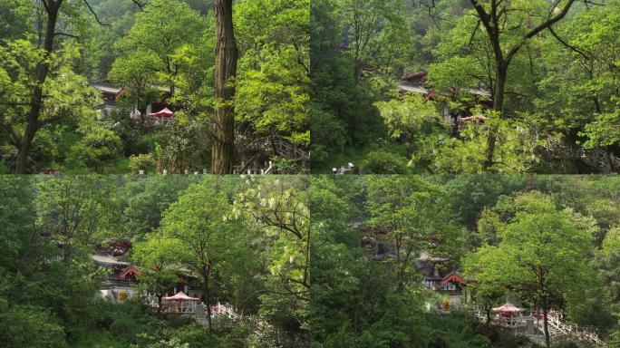 航拍铜山古建筑寺庙宫殿