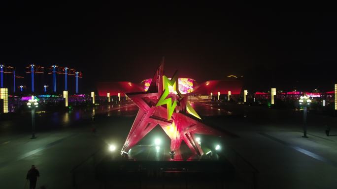 许昌科技馆科技之翼建筑科技之星雕塑航拍