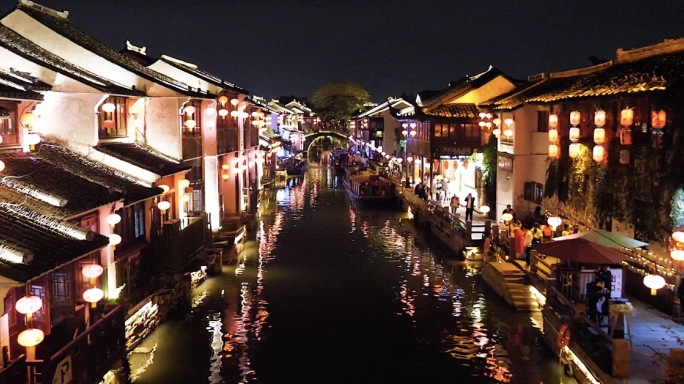 苏州七里山塘夜景