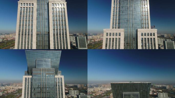 许昌城市建筑、街道、车流、第一高楼航拍