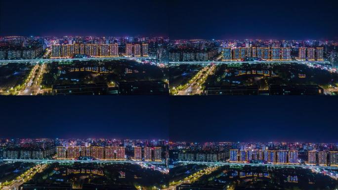 济宁城市4K夜景航拍延时