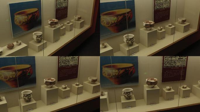 航拍仰韶文化博物馆陶罐