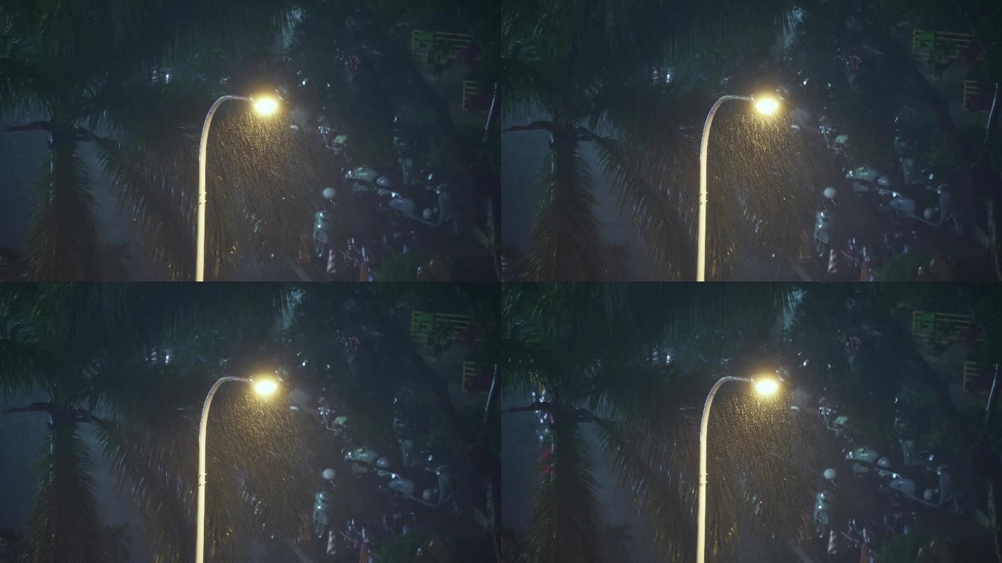 雨夜路灯