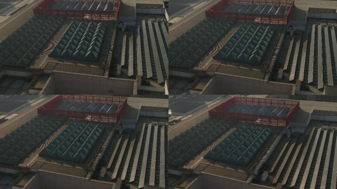 许昌博物馆场馆屋顶太阳能光伏发电板