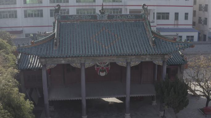 许昌怀帮会馆建筑戏台航拍全景环绕