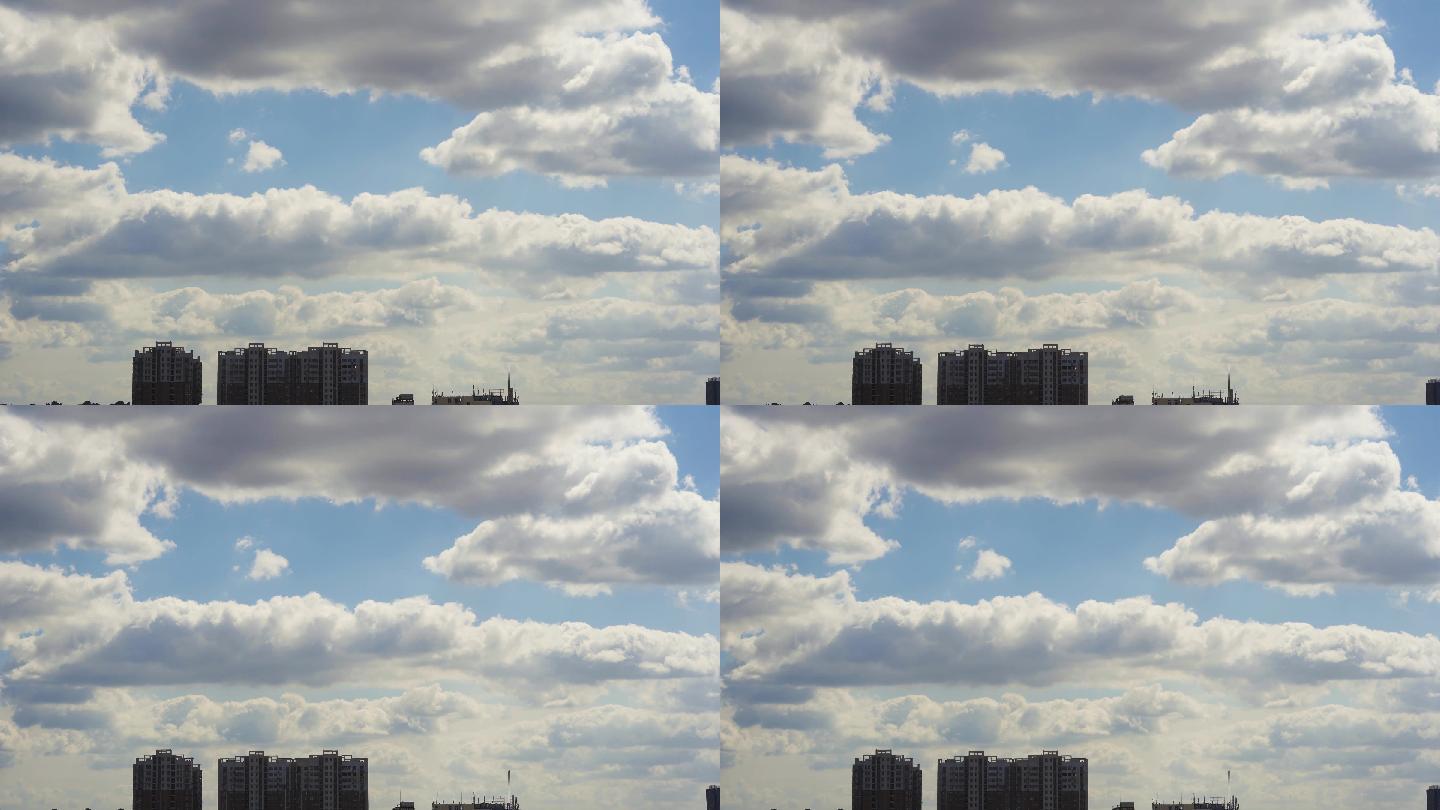 4K午后城市天空
