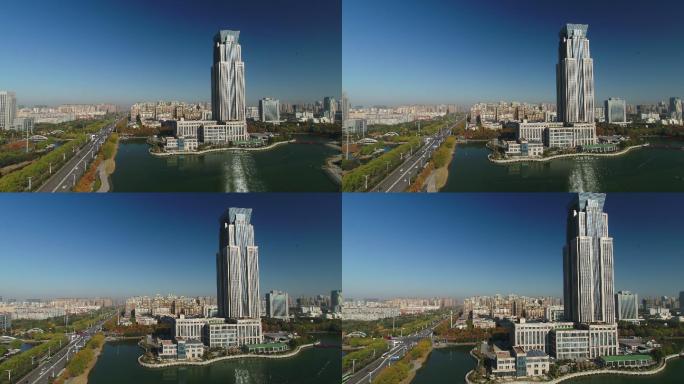 许昌城市建筑第一高楼中原国际饭店航拍