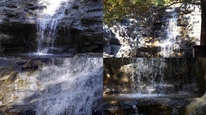 瀑布流水特写空镜