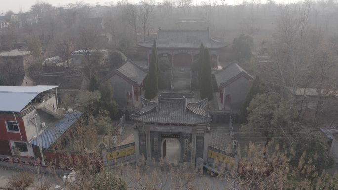 画圣吴道子纪念馆建筑航拍全景环绕