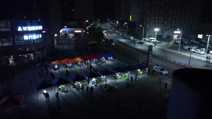 疫情核酸航拍素材