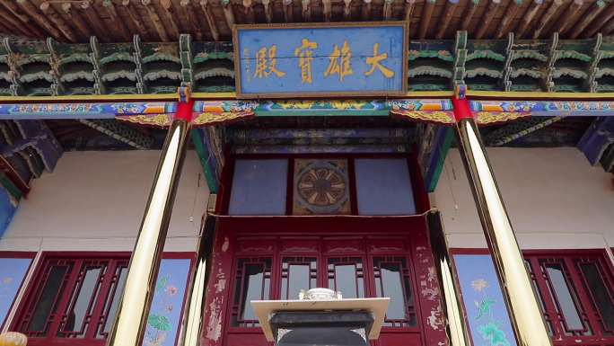 甘肃河西走廊，古老寺庙建筑素材