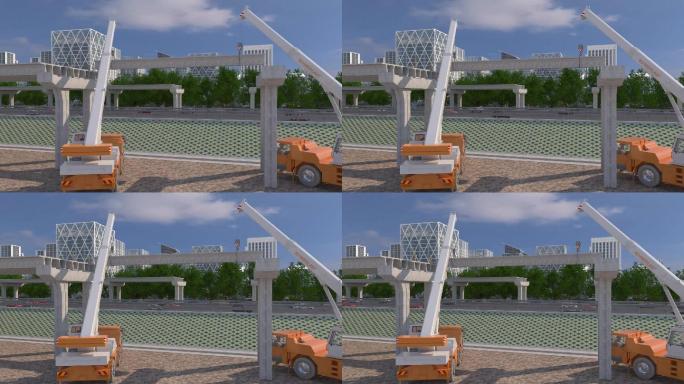 桥梁安装三维动画