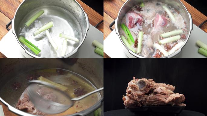 清水煮猪胛骨烹饪过程