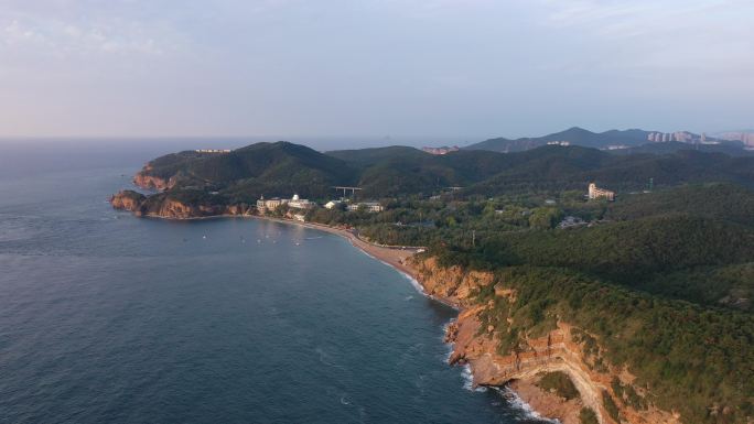 大连棒棰岛会议中心岛屿滨海海岸清晨