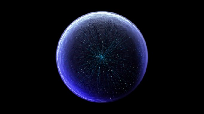 粒子泡泡科技能量球视频素材