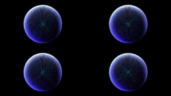 粒子泡泡科技能量球视频素材