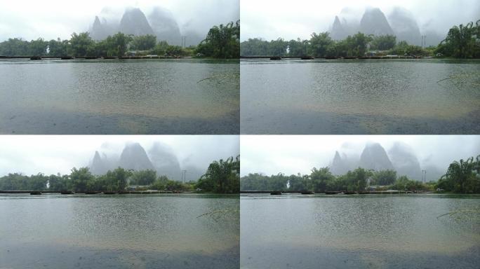 烟雨朦胧的山水风景