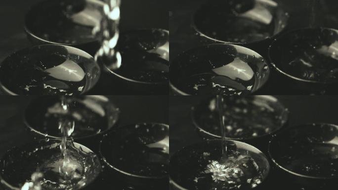 慢镜头 升格 广告 白酒水 倒入古典杯