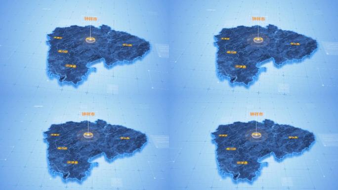 湖北荆门钟祥市三维地图科技感ae模板