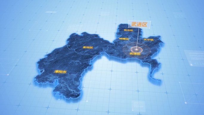 江苏常州武进区三维地图科技感