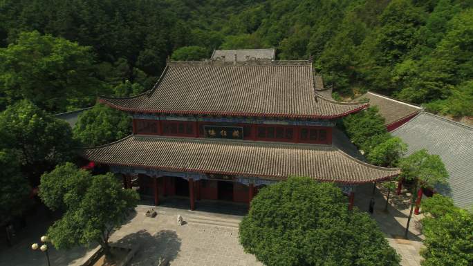 航拍灵山寺寺庙藏经阁