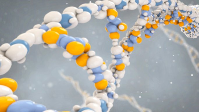 DNA双螺旋结构三维动画视频素材