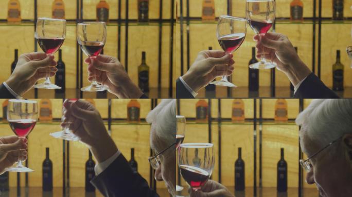 外籍商务人士和中方职员在酒吧喝酒交谈