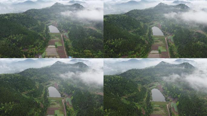 航拍山水风景