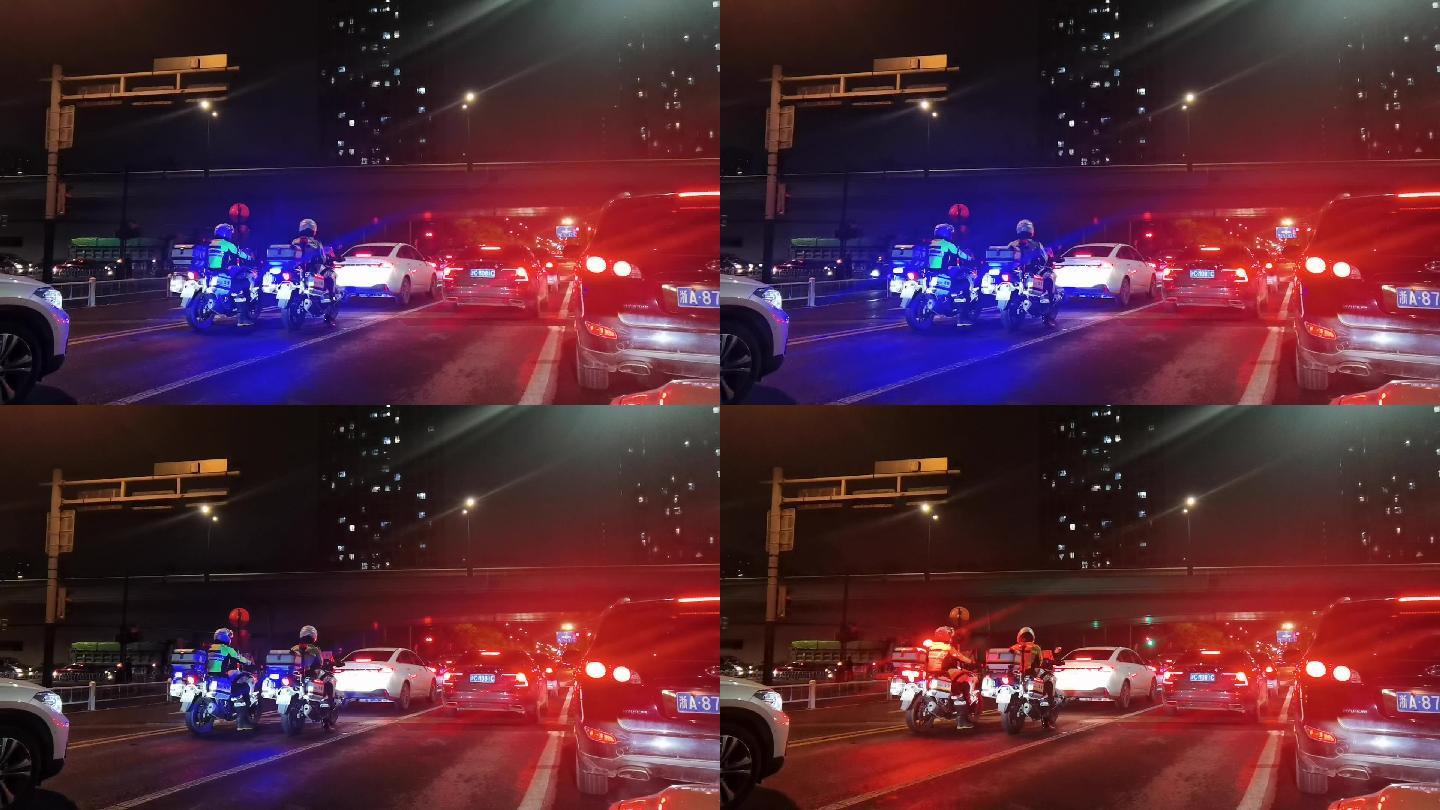 警察 巡逻 交警 夜晚 事故 出警 交通