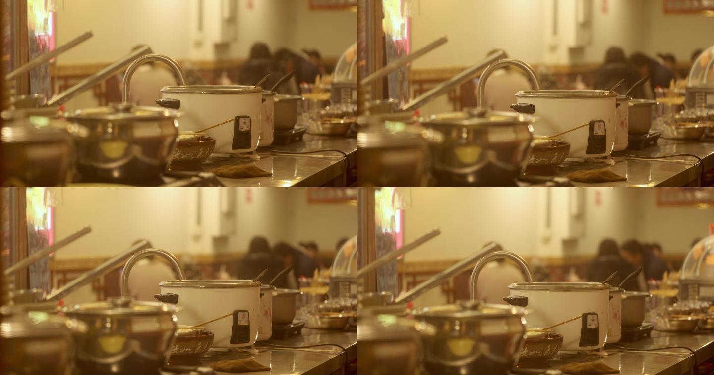 【8K正版素材】餐厅后厨灯光蒸汽近景