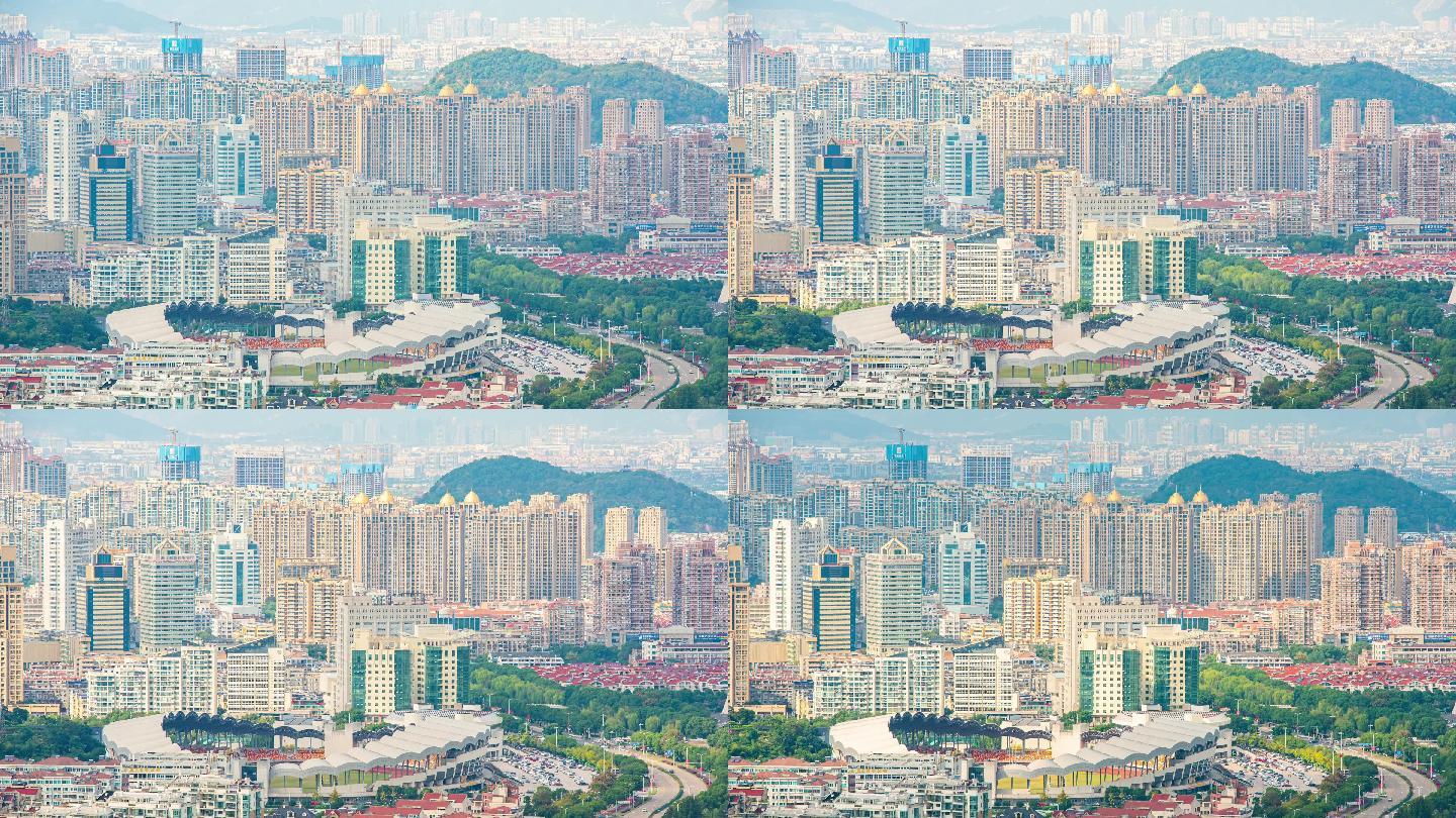 温岭城市建设延时摄影高清视频素材4K
