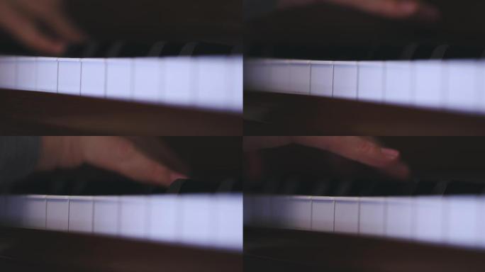 【8K正版素材】钢琴琴键黑白键特写固定
