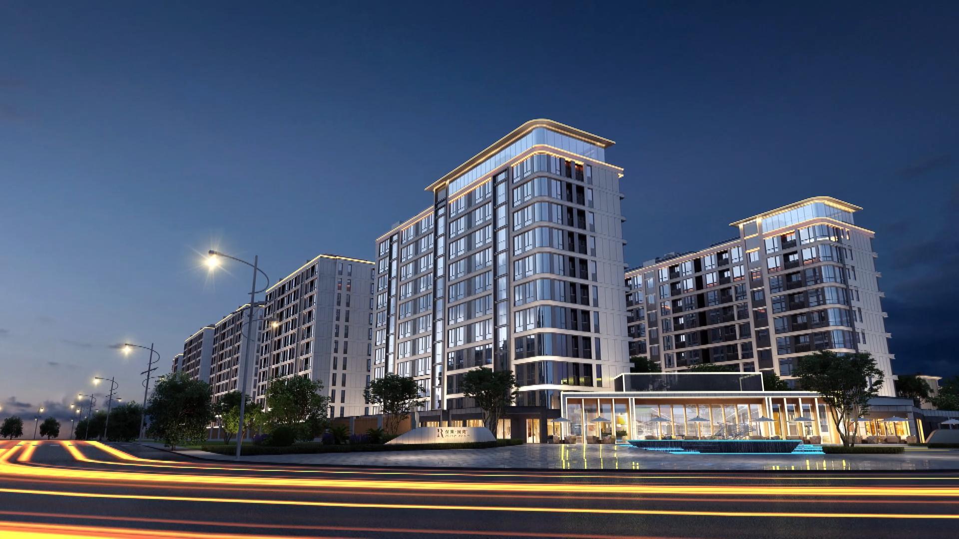 三维地产建筑园林景观漫游镜头_1920x1080_高清视频素材下载(编号