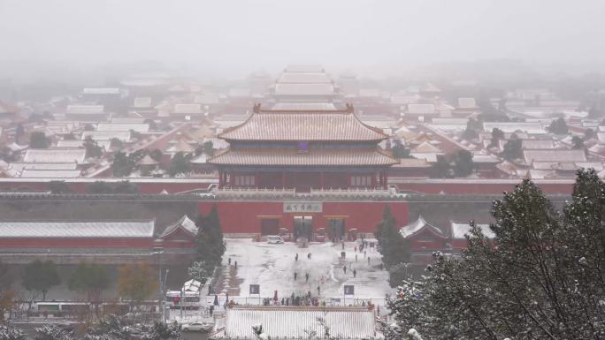 北京下雪 故宫下雪 下雪 景山公园 故宫