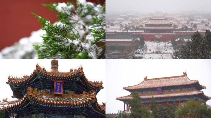 北京下雪 故宫下雪 下雪 景山公园 故宫