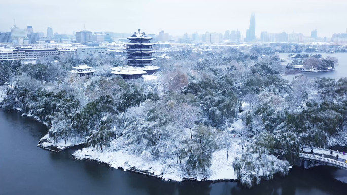 【大明湖雪景】超值2分钟高清素材！！！